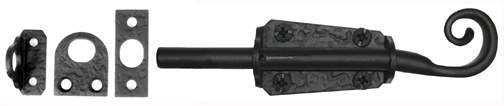 Acorn RL3BP: 3" Surface Bolt - Black Rough Iron