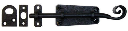 Acorn RL5BP: 6" Surface Bolt - Black Rough Iron