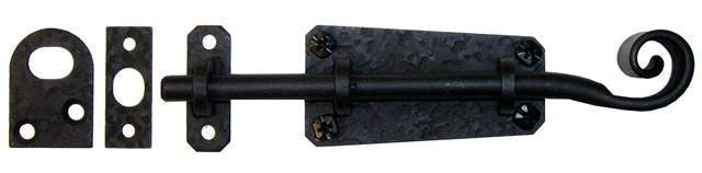 Acorn RL5BP: 6" Surface Bolt - Black Rough Iron