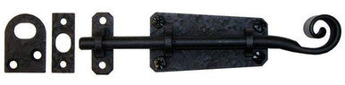Acorn RL5BP: 6" Surface Bolt - Black Rough Iron