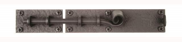 Acorn RL9BP: 6-5/8" Gate/Shutter Bolt - Black Rough Iron