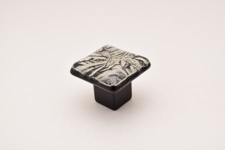 Grace White RMF1: MoonFrost1 Cabinet Knob - Silver/Black