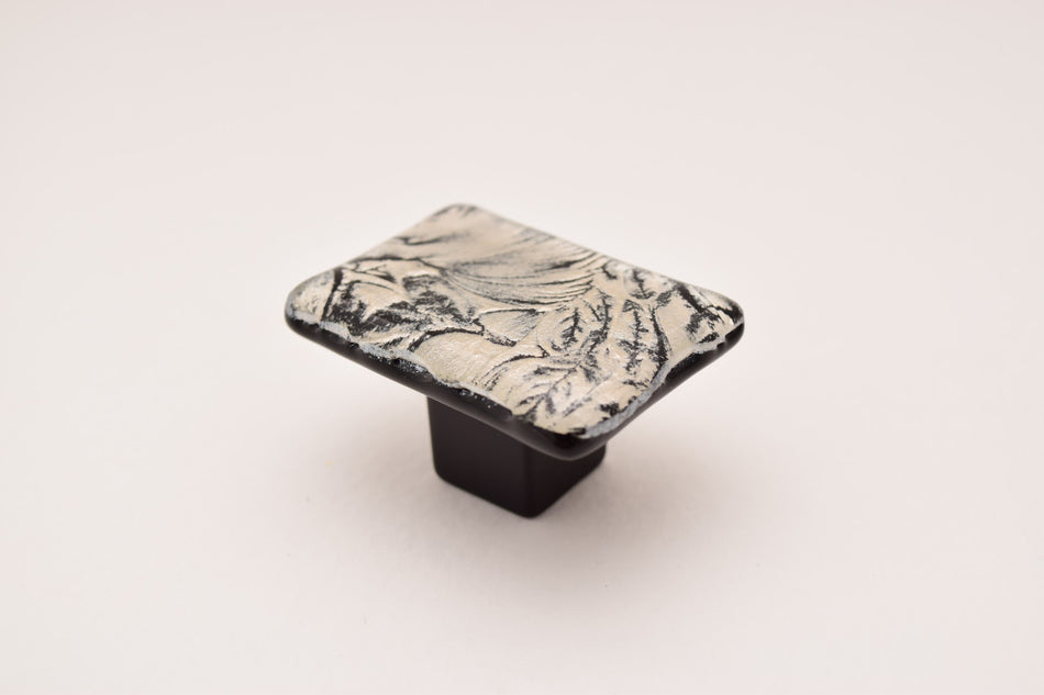 Grace White RMF3: MoonFrost 3 Cabinet Knob - Silver/Black