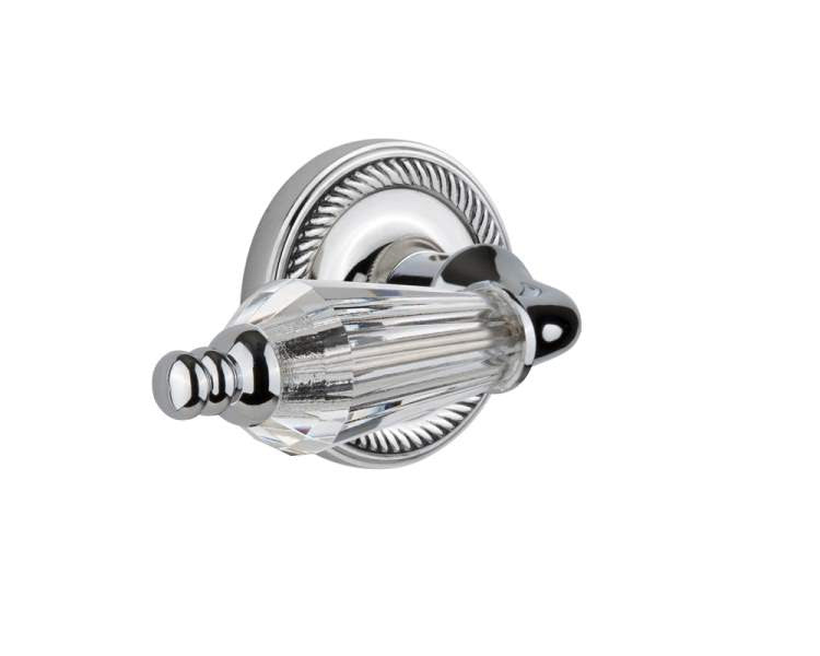 Nostalgic 714198: Rope Rosette w/Parlour Lever Single Dummy Door Set - Bright Chrome
