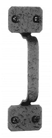 Acorn RP3BP: 5" Square Handle Cabinet Pull - Black Rough Iron
