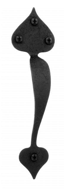 Acorn RPABP: 8-1/2" Heart Door Pull - Black Rough Iron