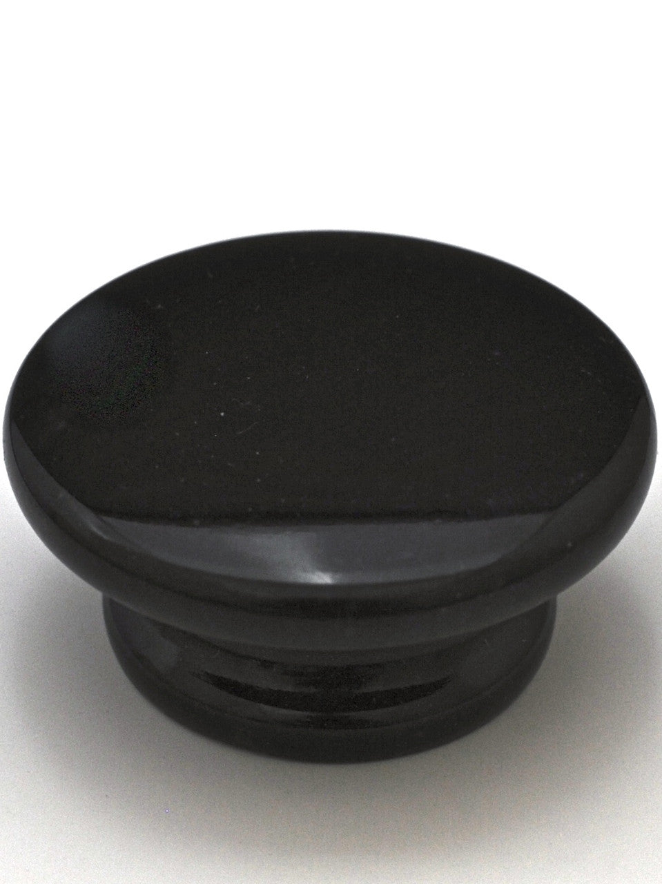 Cal Crystal RPB-2: 2" Round Marble Cabinet Knob - Black