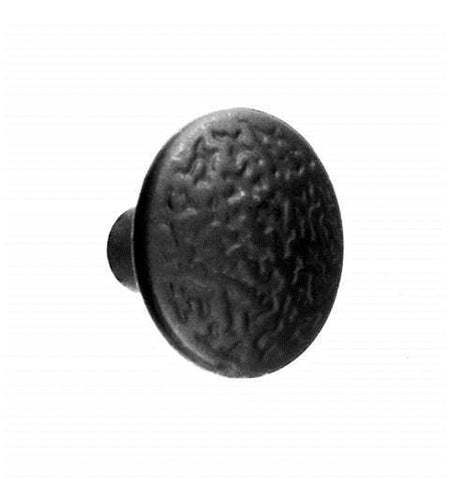 Acorn RPGBP: 1-3/8" Round Cabinet Knob - Black Rough Iron