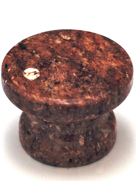 Cal Crystal RPR-4: 1-3/8" Round Marble Cabinet Knob - Red