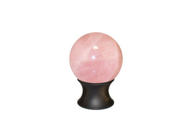 Myterra C35.RSQZ.19: 35mm Rose Quartz Sphere Cabinet Knob - Matte Black