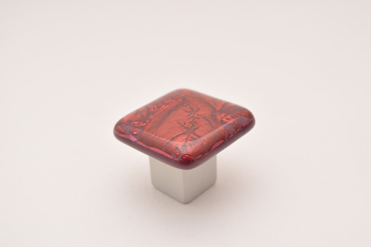 Grace White RRF1: RoseFrost 1 Cabinet Knob - Rose/Purple