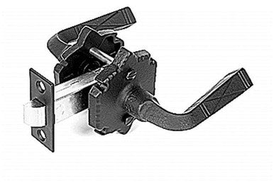 Acorn RUSBI: 2-3/8" Double Lever Privacy Set w/Warwick Rose - Black Rough Iron