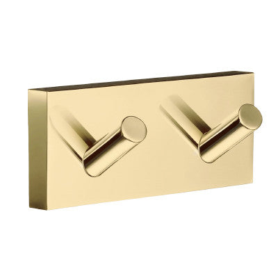 Smedbo RV356: House Double Wall Hook - Polished Brass