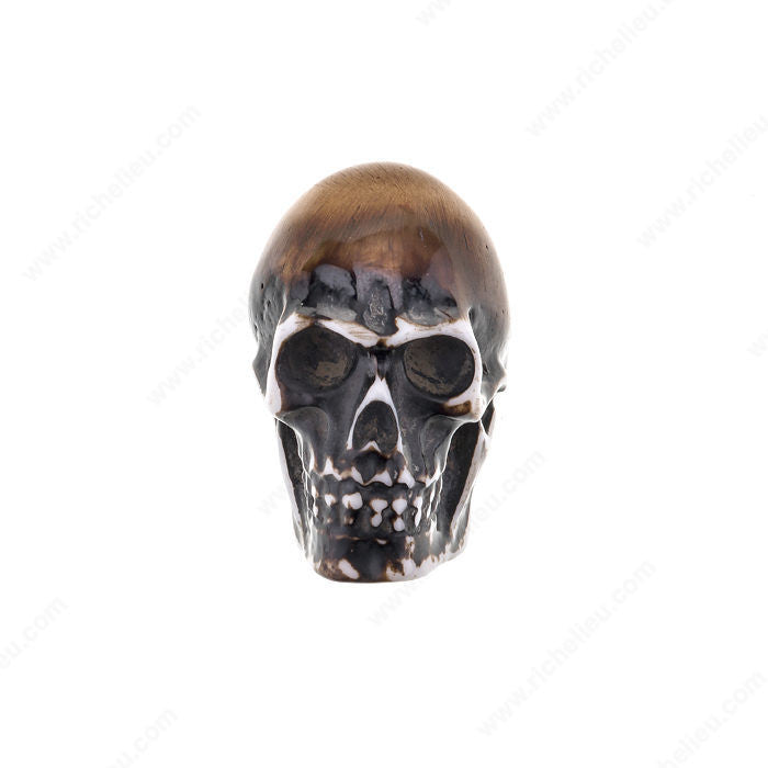 Richelieu BP4457424090:  Eclectic Skull Cabinet Knob head-on image