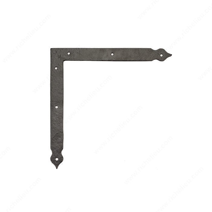 Richelieu BP9544195900: 7-25/32" Traditional Corner Bracket for Barn Door - Matte Black image