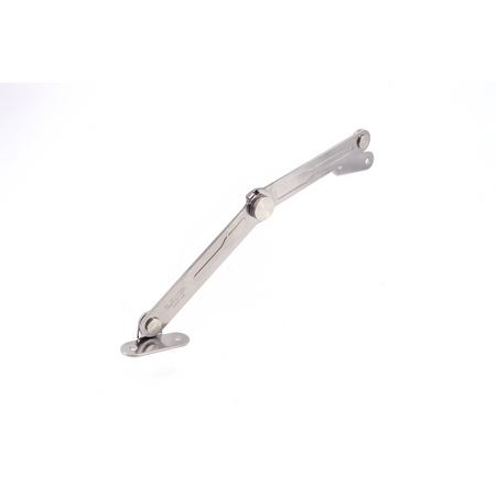 Sugatsune S-100T30R: Free Stop Torque Lid Stay (right) - Plain Stainless Steel