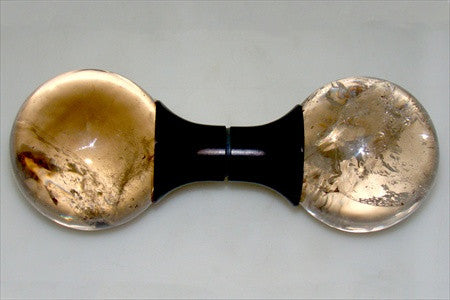 Myterra Pull Knob Smokey Quartz Oil Rubbed Bronze 2 3/8 Inch Dia.