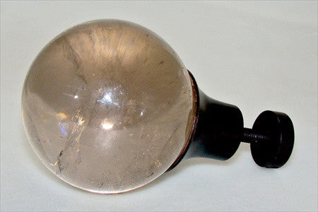 Myterra Pull Knob Smokey Quartz Oil Rubbed Bronze 2 3/8 Inch Dia. 1