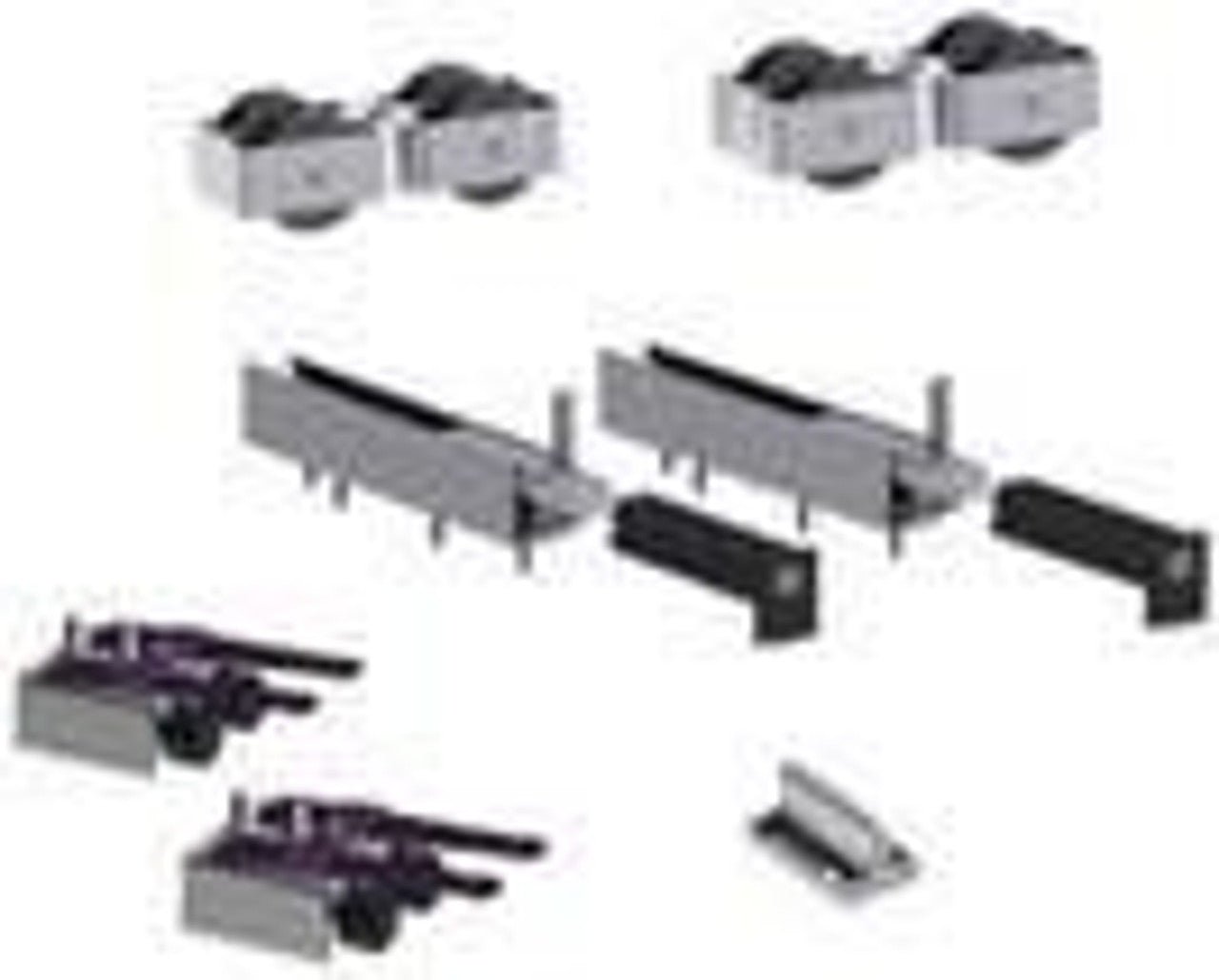 SDR A125 Top Recessed Mount Sliding Door Hardware Kit