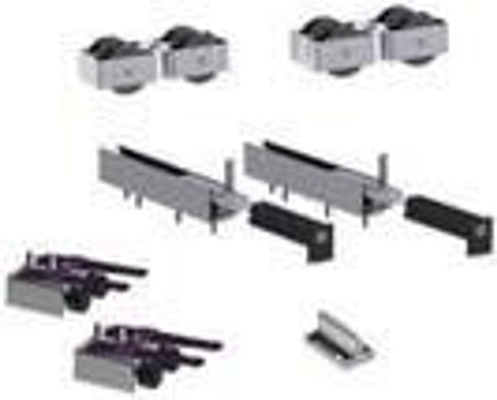 SDR A125 Top Recessed Mount Sliding Door Hardware Kit