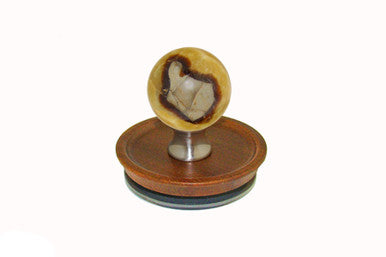 Gemstone SEPT-L-15: Acacia Wooden Lid with Septarian Handle
