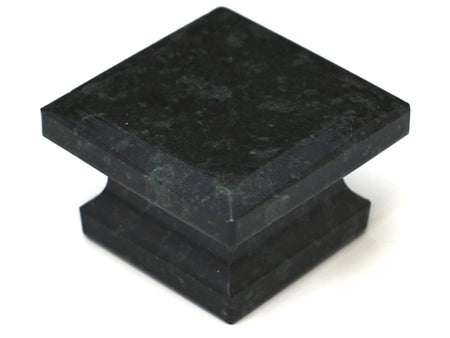 Cal Crystal SG-3: 1-5/8" Square Marble Cabinet Knob - Green