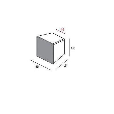 Richelieu 2030503090: 2" Porcelain Square Cabinet Knob - Black/White