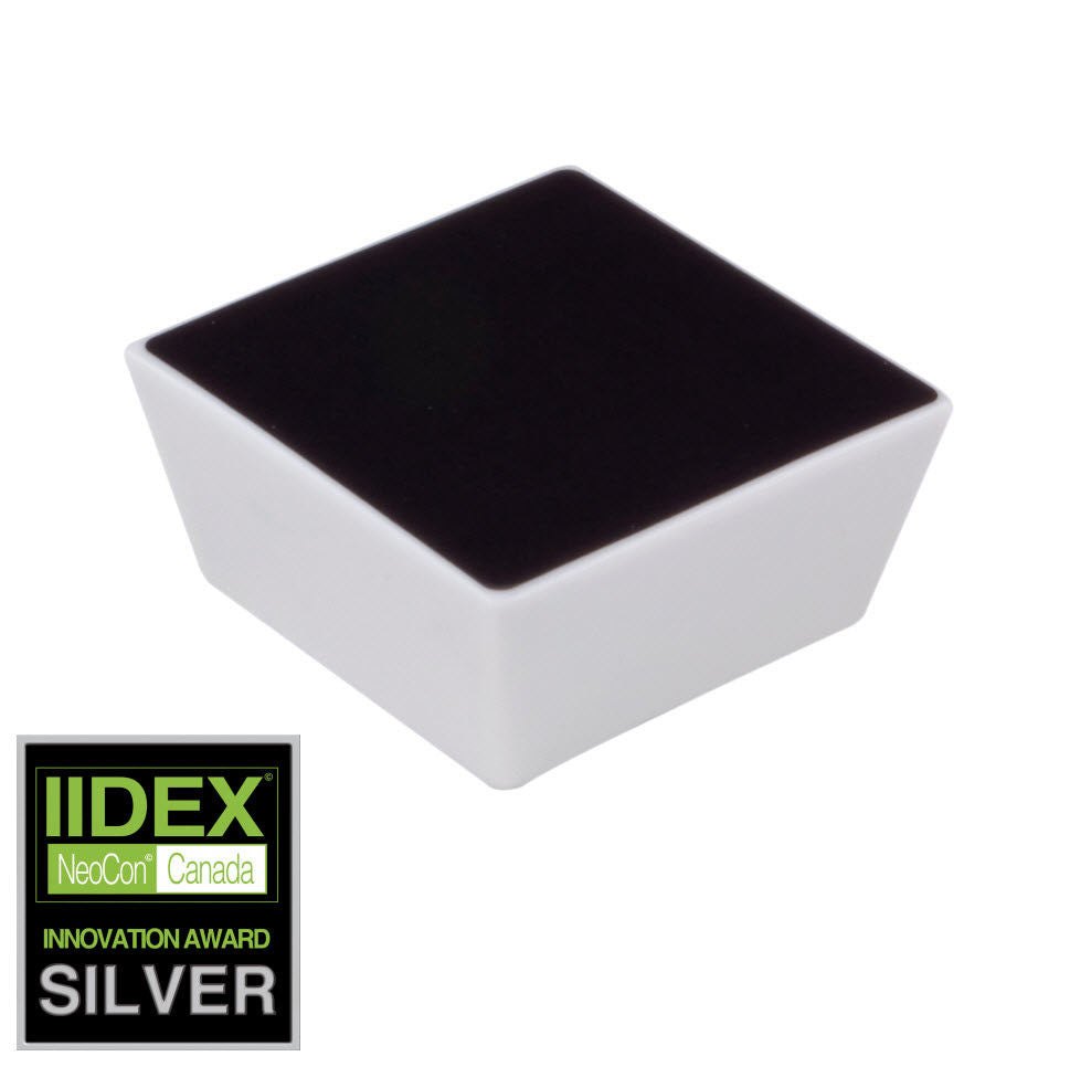 Richelieu 2030503090: 2" Porcelain Square Cabinet Knob - Black, White