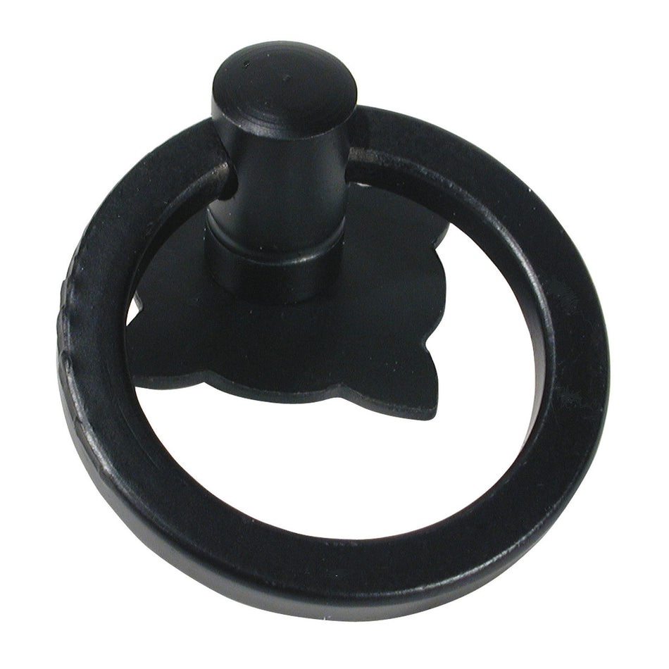 Richelieu 240440900: Traditional Forged Iron Ring Cabinet Pull - Matte Black