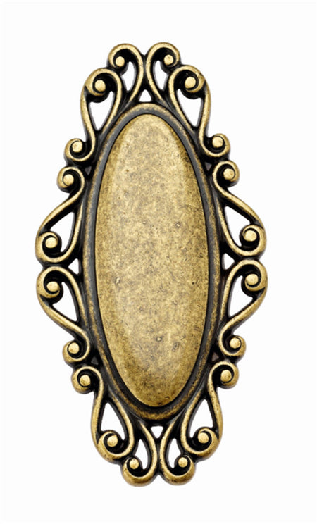 Richelieu 24258079209: 3-5/32" Traditional Oval Cabinet Knob - Florence