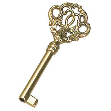 Richelieu 3372442130: 3-5/16" Traditional Brass Skeleton Key (universal) - Brass