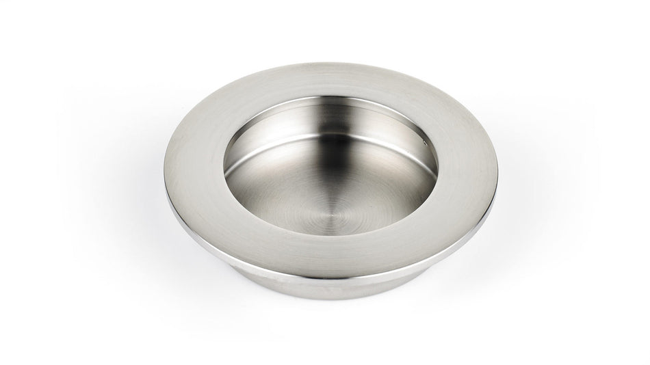 Richelieu 340279195: Contemporary Recessed Round Cabinet Pull - Brushed Nickel