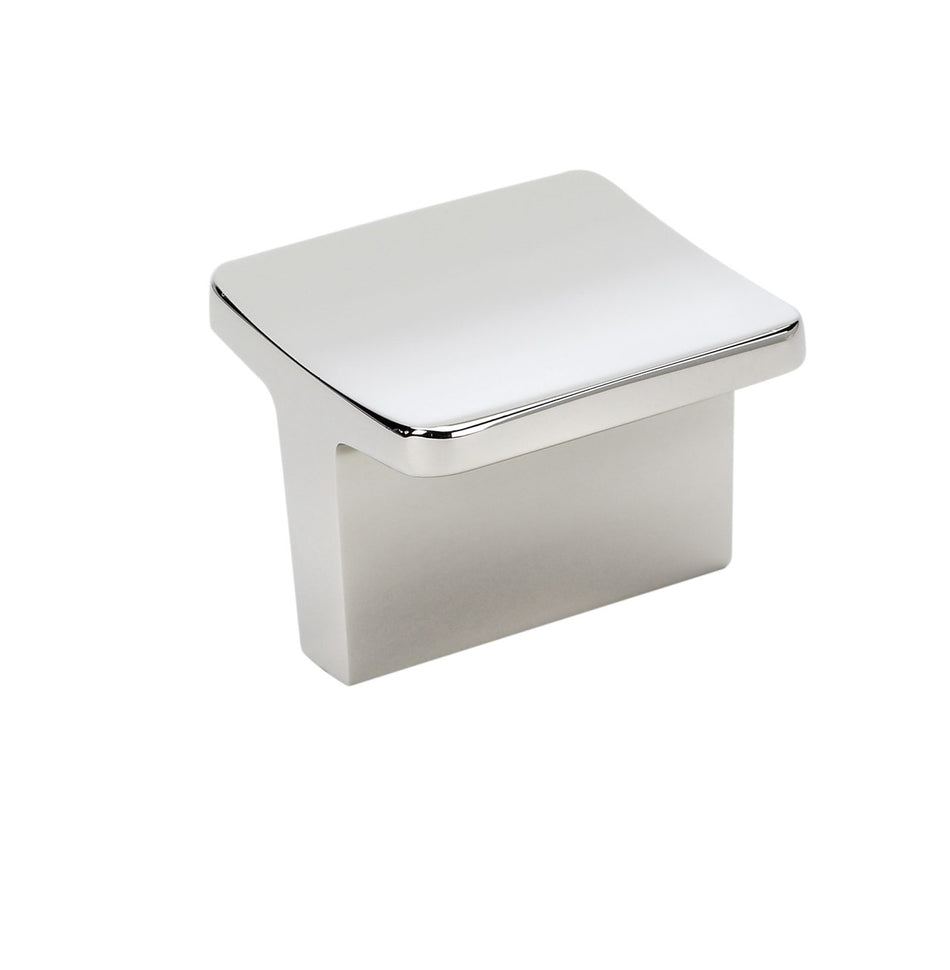 Richelieu 35716180: 1-3/16" Fusion Rectangular Cabinet Knob - Polished Nickel