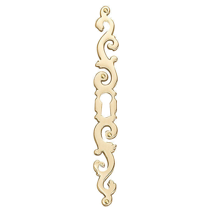 Richelieu 36281372130: 5-3/8" Traditional Brass Keyhole Plate (right) - Polished Brass