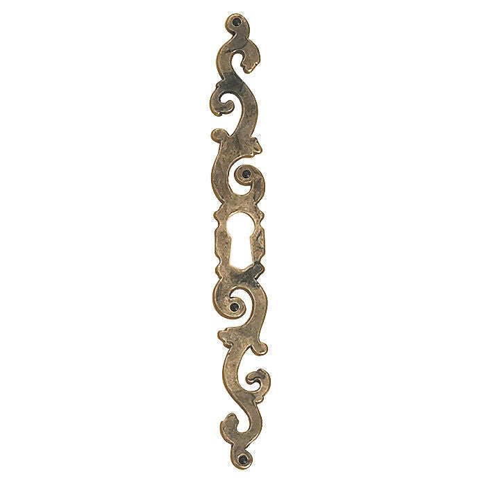 Richelieu 36281373163: 5-3/8" Traditional Keyhole Plate (left) - Oxidized Brass