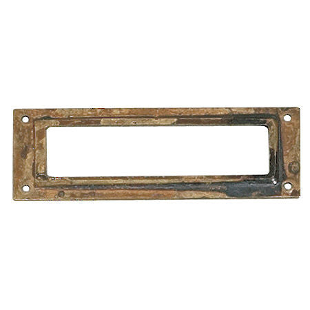 Richelieu 45123163: 3-1/8" Art Deco  Label/Card Holder - Oxidized Brass