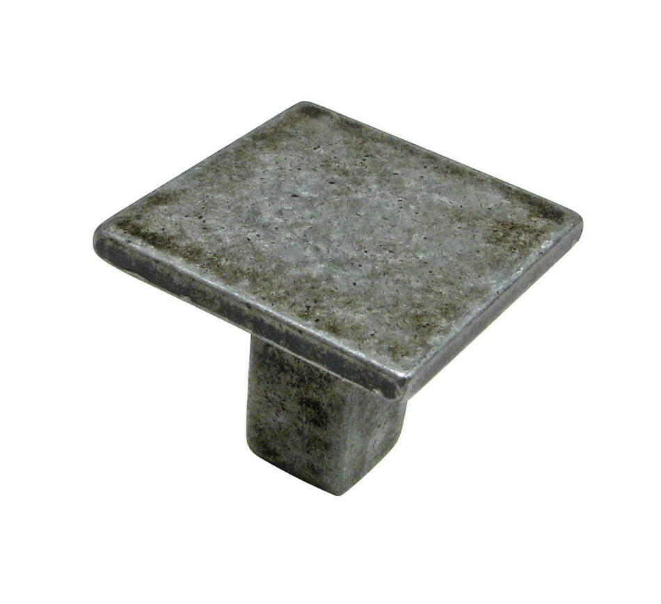 Richelieu 49430142: 1-1/8" Contemporary Square Cabinet Knob - Pewter