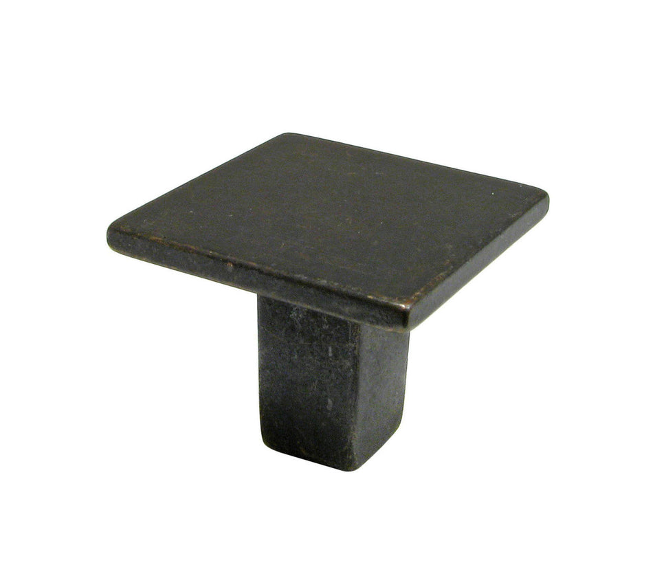 Richelieu 49430909: 1-1/8" Contemporary Square Cabinet Knob - Matte Black Iron