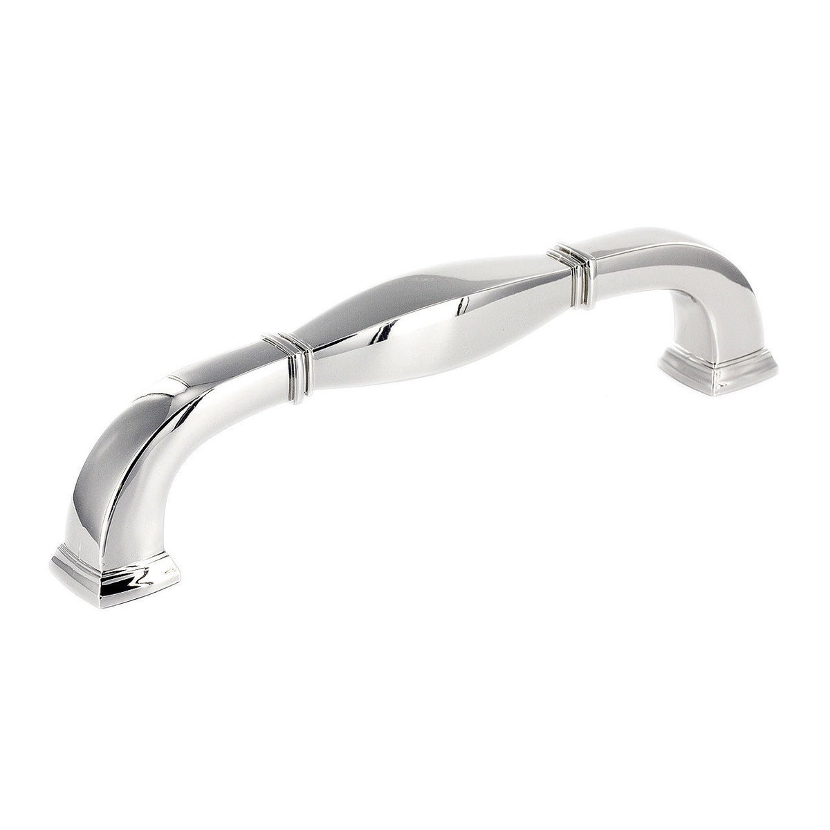 Richelieu 502106180: 152mm cc Inspiration D-Handle Cabinet Pull - Polished Nickel