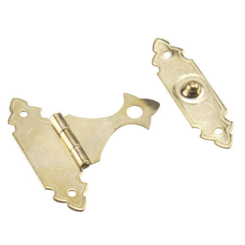 Richelieu 506SBR:  Box Catch w/Strike Plate - Bright Brass