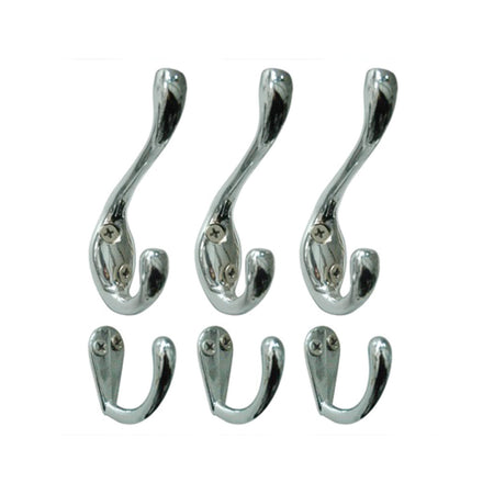 Richelieu 60643CR: Utility Wall Hook (6-pack) - Chrome