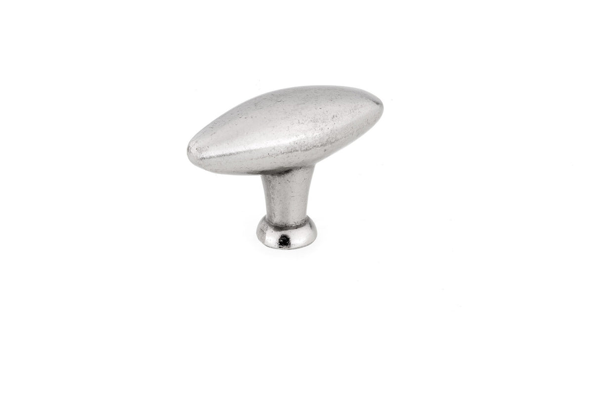 Richelieu 65655821186: 2-1/4" Traditional Oval Cabinet Knob - Newcastle Antique Polished Nickel