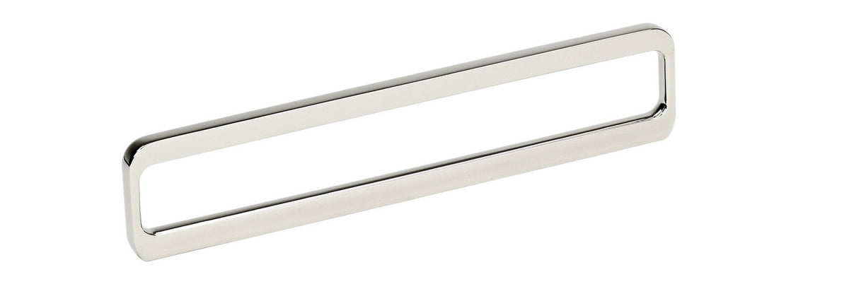 Richelieu 685160180: 96mm cc to 160mm cc Exclusive Rectangular Cabinet Pull - Polished Nickel