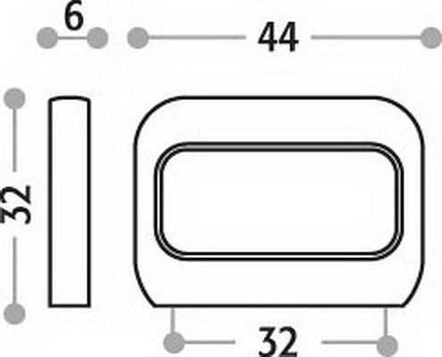 Richelieu 68532180: 1-3/4" Fusion Rectangular Cabinet Knob - Polished Nickel