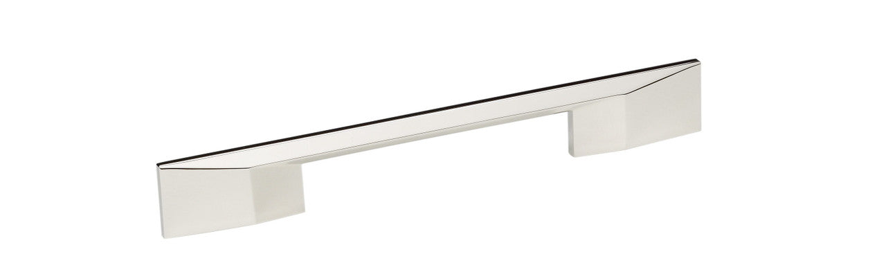 Richelieu 687160180: 160mm cc to 192mm cc Exclusive Euro Bar Cabinet Pull - Polished Nickel