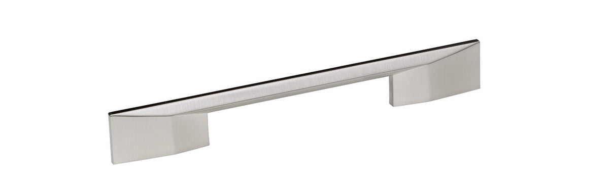 Richelieu 687160195: 160mm cc to 192mm cc Exclusive Euro Bar Cabinet Pull - Brushed Nickel