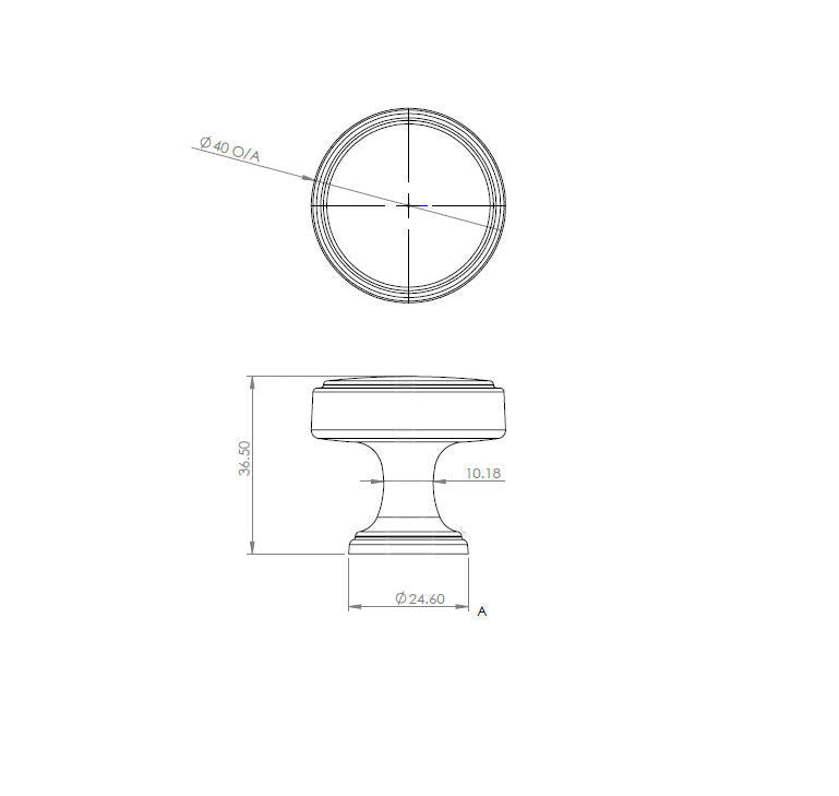 Richelieu 688440180: 1-9/16" Portici Round Cabinet Knob - Polished Nickel