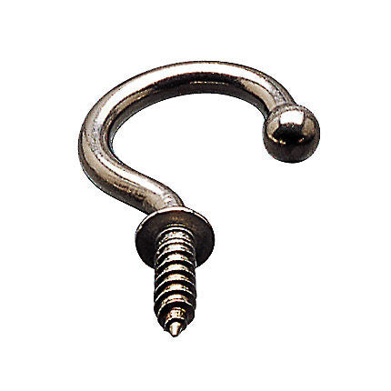 Richelieu 75707171 1.3" Utility Screw-in Hook  - Polished Stainless Steel