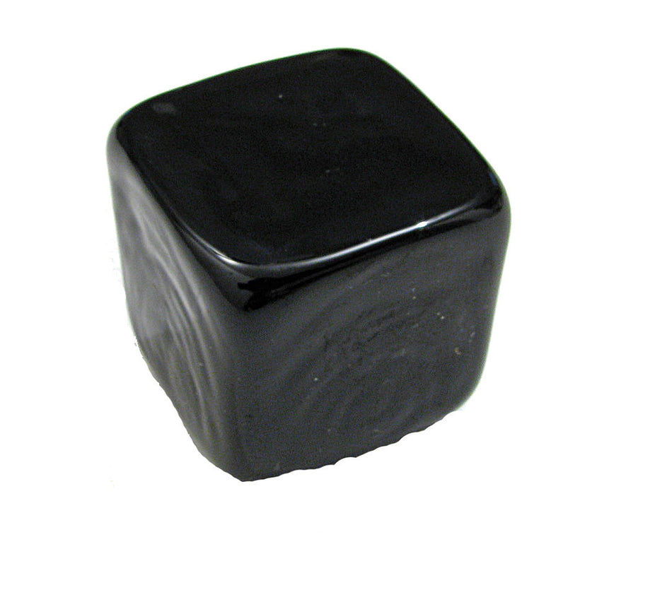 Richelieu 77882590: 1" Murano Glass Cube Cabinet Knob - Black