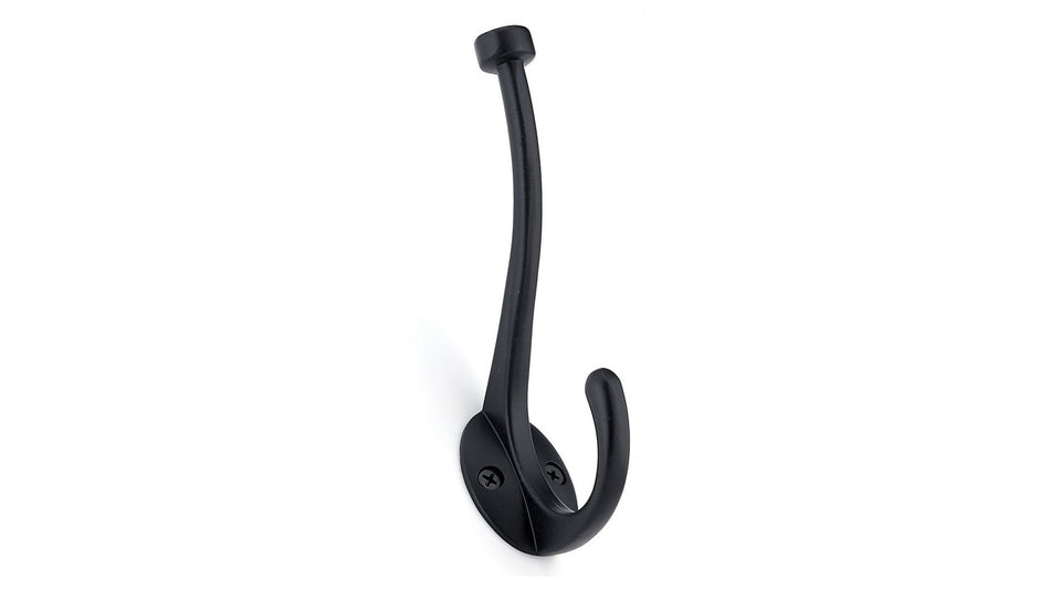 Richelieu 79629BAG: 5-3/4" Classic Forged iron Double Wall Hook - Matte Black